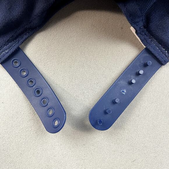 Vintage Dickinson State University Hat Cap Snapback Navy Blue The Game Glue Tag - Picture 8 of 8